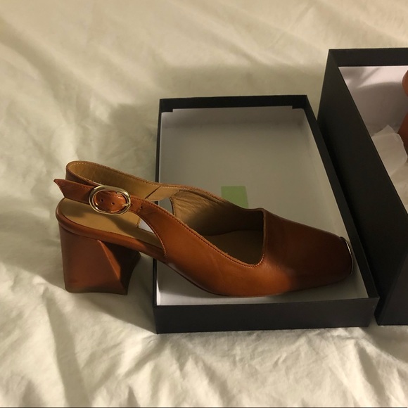 Miista Canar Brick Leather Sling Backs - Picture 5 of 6